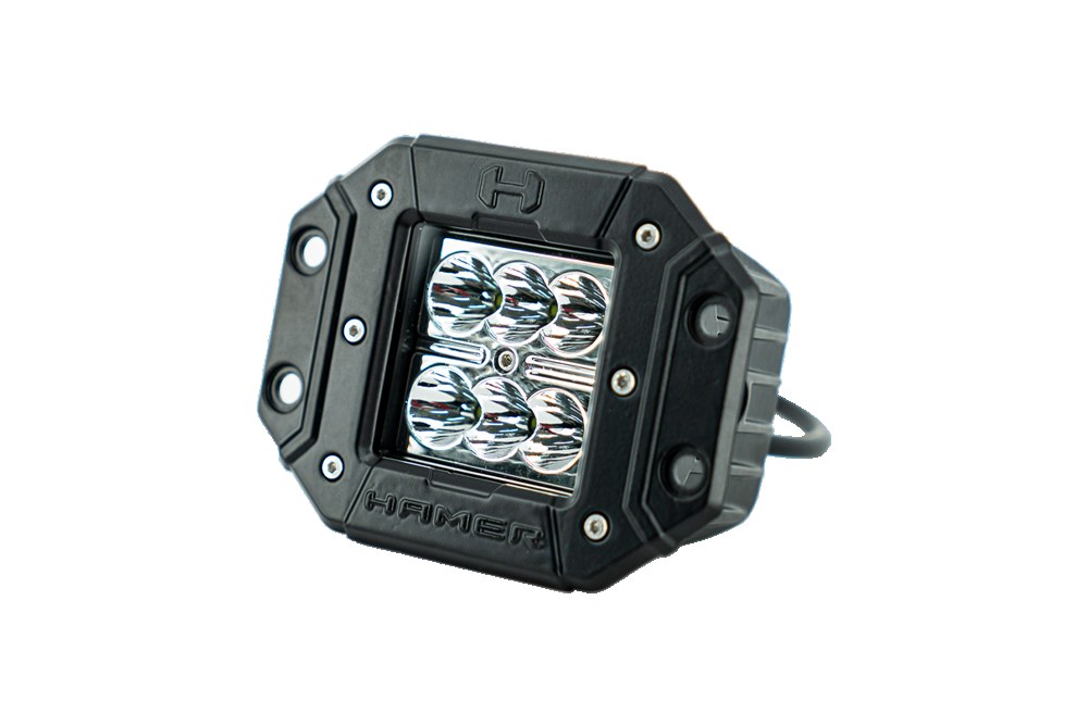 Projecteur, taille 4.8" 16W, blanc pur, douille de montage à écrou avant