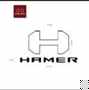 Sticker transfert UV Hamer 6.8x13.3cm / Blanc