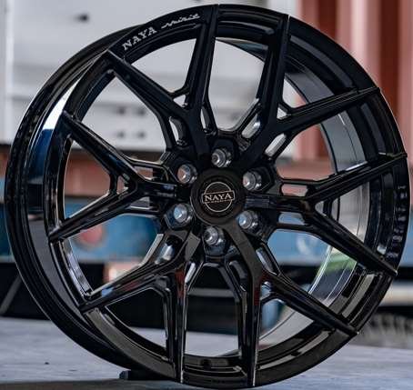 Jante ALPHA-6 (1673) 20X9.5 6X114.3 ET15 CB.66.1 GLOSS BLACK-XZ