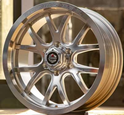 Jante KING 6VS 20X9.0 6X139.7 ET15 CB.106.1 Argent Poli Complet + Borde Poli (K)