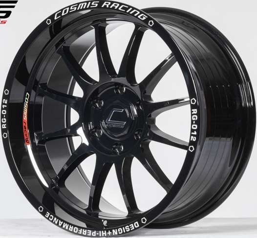 Jante RG-012 20X10.0 6X114.3 ET5 CB.66.1 Noir brillant (K)