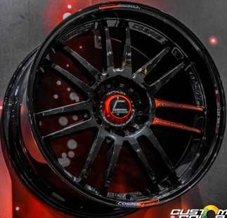 Jante RG-03 20X10.5 6X139.7 ET8 CB.106.1 Noir brillant+Plaque