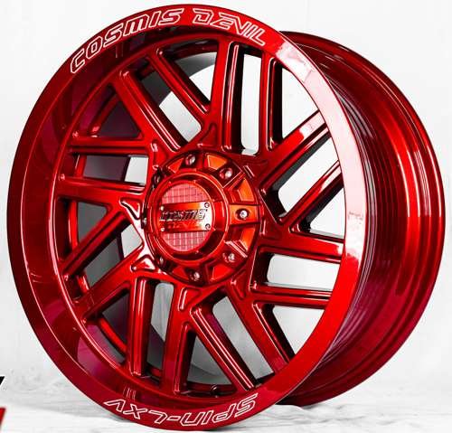 Jante SPIN-LXV (1816) 20X9.0 6X139.7 ET0 CB.106.1 TOUT ROUGE+FRAISAGE