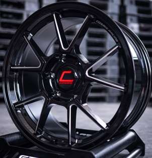 Jante SPEEDY-T 18X8.5 6X139.7 ET38 CB.106.1 GLOSS BLACK+CNC SPOKE