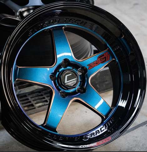 Jante TYPE-GV.2 (YA9994) 18X10.5 5X114.3 ET8 CB.73.1 B/P(POWERBLUE)-LP(BLACK)-W(ROSE GOLD)-XZ