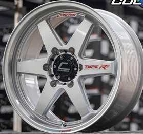 Jante TYPE-R (7998) 18X8.5 6X130 ET38 CB.75.1 ARGENT+PLAQUE