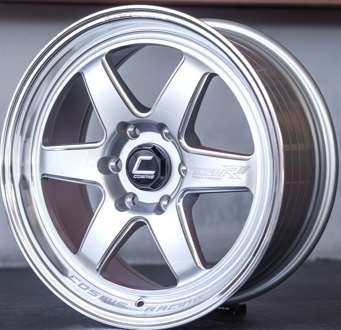 Jante TYPE-R (GranTurismo) 18X8.5 6X130 ET35 CB.75.1 ARGENT+MILLING(PALIERS+LETTRES)+LÈVRE MIROIR