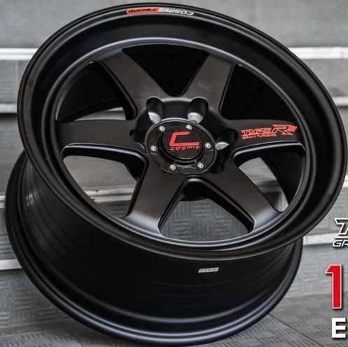 Jante TYPE-R (GranTurismo) 18X8.5 6X139.7 ET35 CB.106.1 TOUT MATTE NOIR+TYPE-R(ROUGE)
