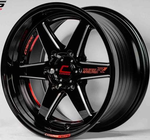 Jante TYPE-R (YA9993) 18X10.5 6X139.7 ET30 CB.106 (R)NOIR+W+PLAQUE