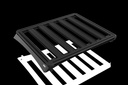 Ensemble de rack Hamer Flat Rack Aluminium pour Mitsubishi Triton Cabine Double 2018-2023