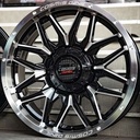 Jante DUB-8V 20X9.0 12X130/139.7 ET-12 CB.106.1 Brillant/Noir/Moulinage + Moulinage Borde