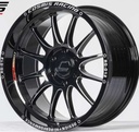 Jante RG-012 20X10.0 6X114.3 ET5 CB.66.1 Noir brillant + Rayons CNC