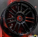 Jante RG-03 20X10.5 6X139.7 ET8 CB.106.1 Noir brillant+Plaque