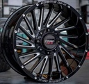Jante SPIN-202V (1511) 20X10.0 12X130/139.7 ET-12 CB.106.1 BRILLANT/NOIR+FRAISAGE(K)