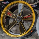 Jante RZ PREMIUM RACING (YA054) 18X9.0 5X114.3 ET20 CB.73.1 (R)B-LP(MIRRORGOLD)-W(MIRRORGOLD+PLATE)