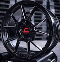Jante SPEEDY-T 18X8.5 6X139.7 ET38 CB.106.1 GLOSS BLACK+CNC SPOKE
