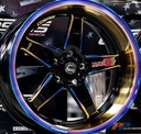 Jante TYPE-G Revolution (YA9959) 18X10.5 5X114.3 ET8 CB.73.1 RAINBOWTITANIUM+PLATE