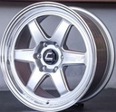 Jante TYPE-R (GranTurismo) 18X8.5 6X130 ET35 CB.75.1 ARGENT+MILLING(PALIERS+LETTRES)+LÈVRE MIROIR