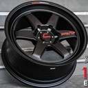Jante TYPE-R (GranTurismo) 18X8.5 6X139.7 ET35 CB.106.1 TOUT MATTE NOIR+TYPE-R(ROUGE)