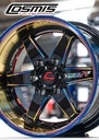 Jante TYPE-R (YA9993) 18X10.5 6X139.7 ET30 CB.106 (R)NOIR-W(TITANIUM)-PLAQUE