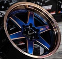 Jante TYPE-R (YA9993) 18X10.5 6X139.7 ET30 CB.106 (POWERBLUE)-LP(ROSEGOLD)-W(ROSEGOLD)+PLAQUE