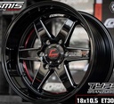 Jante TYPE-R (YA9993) 18X10.5 6X139.7 ET30 CB.106 NOIR (R COSMIS)+PLAQUE