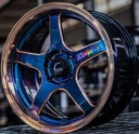 Jante ESTREMO 15X7.0 4X100 ET35 CB.73.1 (POWERBLUE-LP(ROSEGOLD)-W(ROSEGOLD))+PLATE