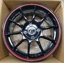 Jante RG-09R 15X7.0 4X100 ET35 CB.73.1 GLOSS BLACK/RED LINE