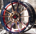 Jante TURISMO V.2 (YA3953) 15X6.5 4X100 ET35 CB.67.1 ((R))PowerBlue/P(RoseGold)