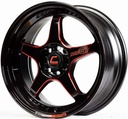 Jante TYPE-GV.2 (YA9994) 15X7.0 4X100 ET35 CB.67.1 BLK+WR+PLAQUE