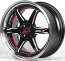 Jante TYPE-R (YA9993) 15X7.0 4X100 ET35 CB.67.1 (R)B-LP-W-PLAQUE