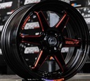 Jante TYPE-R (YA9993) 15X7.0 4X100 ET35 CB.67.1 NOIR-WR+PLAQUE