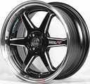 Jante TYPE-R (YA9993) 15X7.0 4X100 ET35 CB.67.1 B-LP-W-PLAQUE