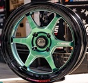 Jante XT-006R (9944) 15X7.0 4X100 ET35 CB.67.1 POWERGREEN-LP(NOIR)-W+PLAQUE